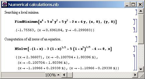 Example Numeric Calculations